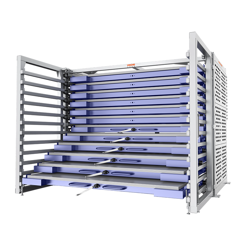 Raft din tablă tip sertar electric
