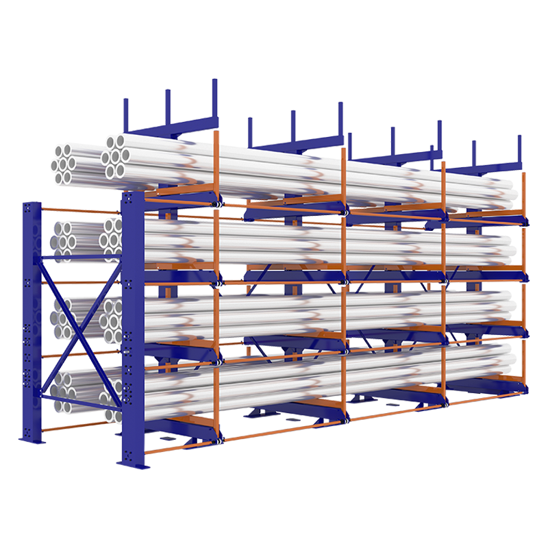 Rafturi telescopice cantilever rulate